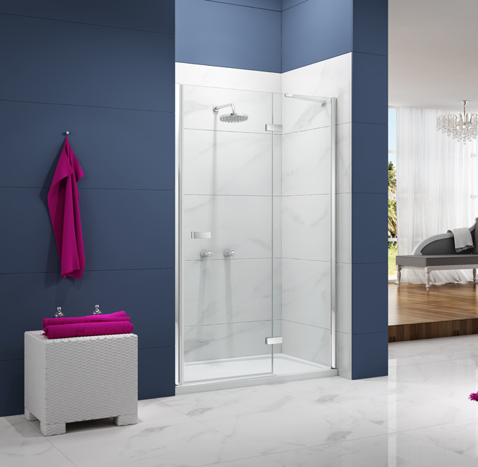 Product Lifestyle image of Ionic by Merlyn Essence 8mm Hinge and Inline Panel Shower Door