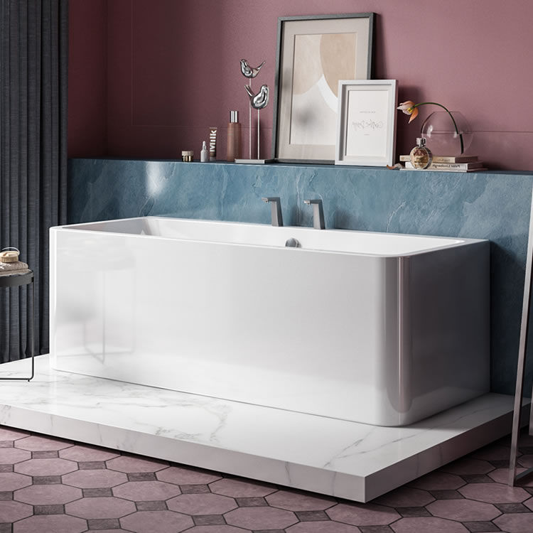 Product Lifestyle image of Charlotte Edwards 1720mm Stratford Back to Wall Freestanding Bath