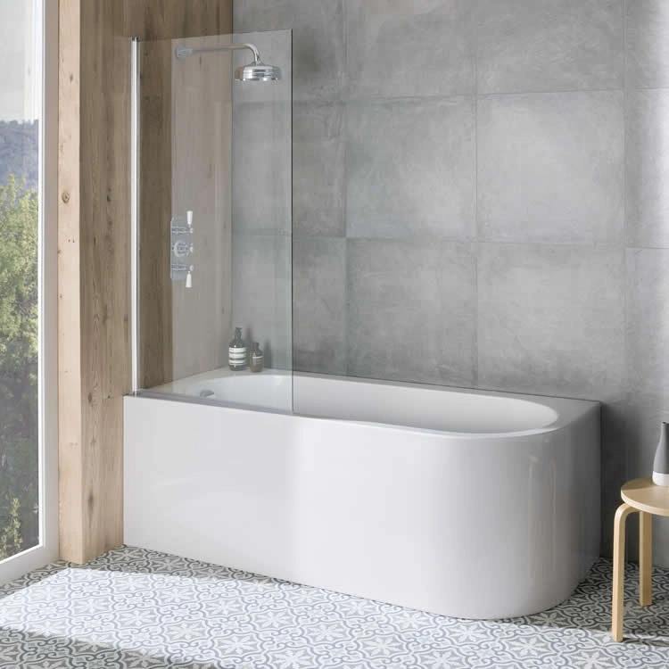 Bc Designs Ancorner 1700mm Shower Bath, Corner Shower Baths For Small Bathrooms