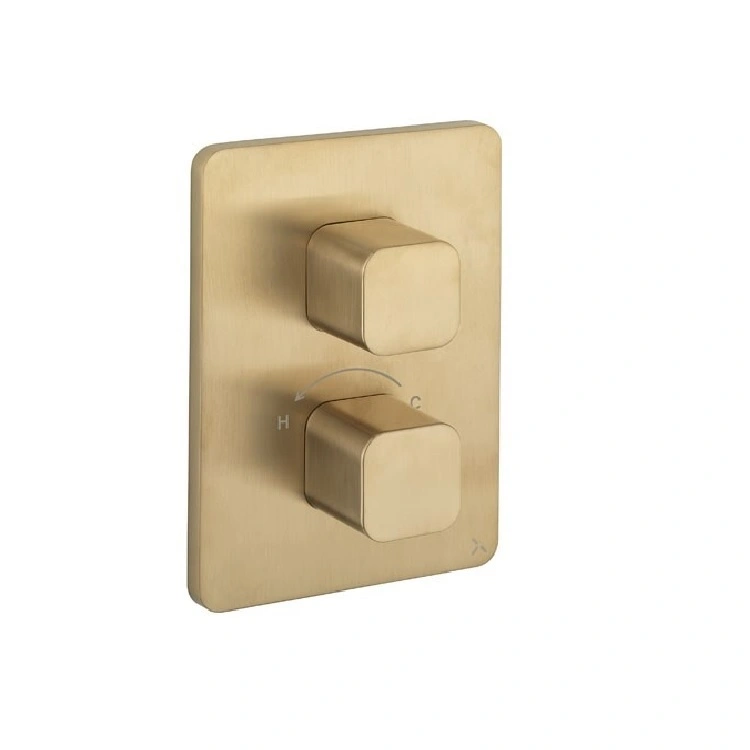 Image of Crosswater Atoll Glide II Marvel 1500 Brushed Brass Crossbox Thermostatic Shower Valve