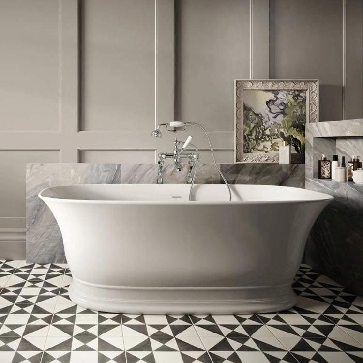 Photo Of BC Designs Bampton 1555mm Cian Freestanding Bath - Silk Matt White