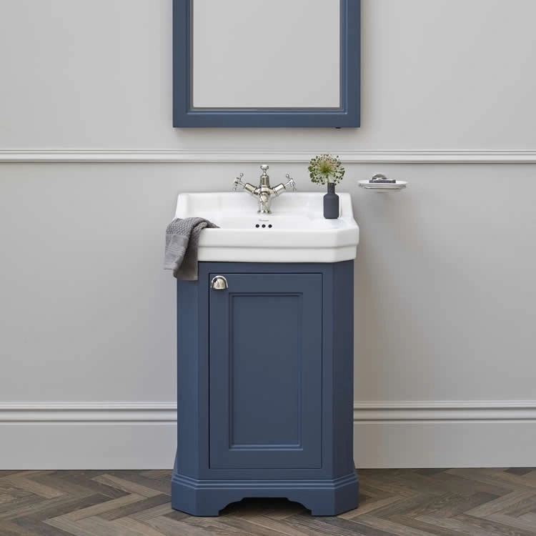 Burlington Blue 560mm Freestanding Cloakroom Vanity Unit - Image 1