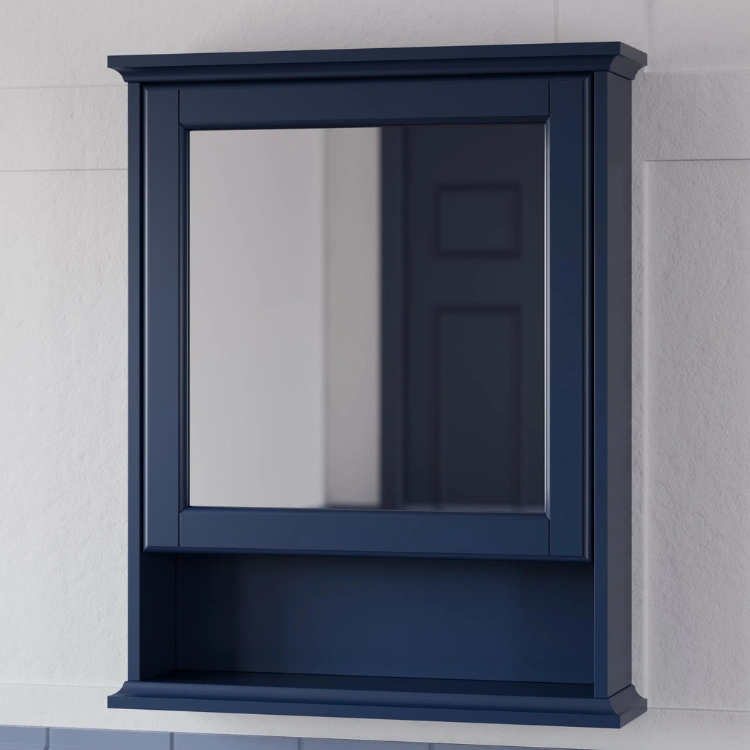 Burlington 600mm Blue Mirror SM6015B Sanctuary Bathrooms