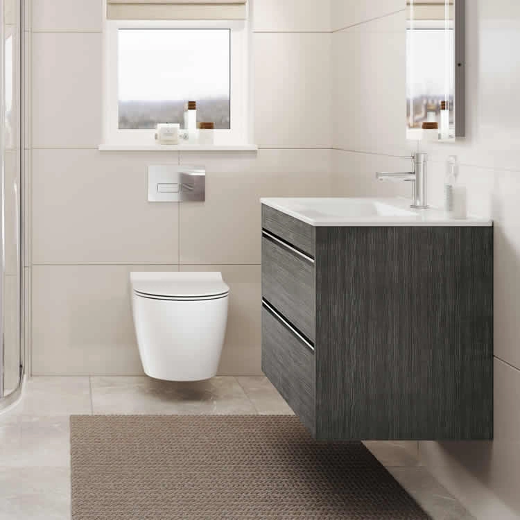 Photo of Crosswater Kai Grey Oak Bathroom Suite Lifestyle Image