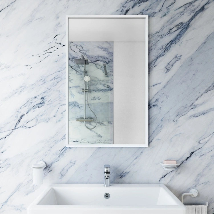 Bathroom Origins Docklands White, White Framed Mirror Rectangle