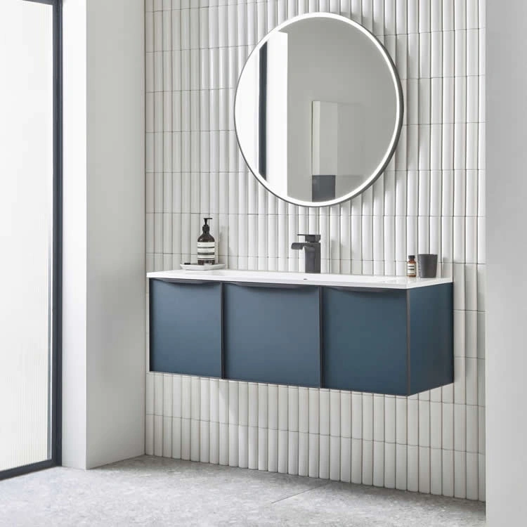 Derwent Blue Wall Hung Vanity Unit, Wall Mounted Vanity Units Bathroom