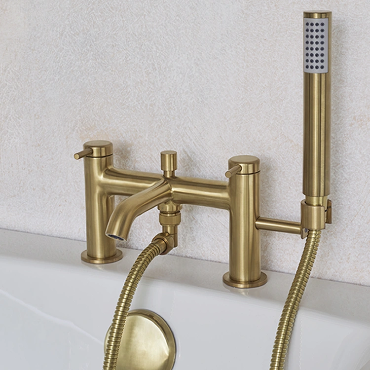 Photo of Britton Bathrooms Hoxton Brushed Brass Bath Shower Mixer