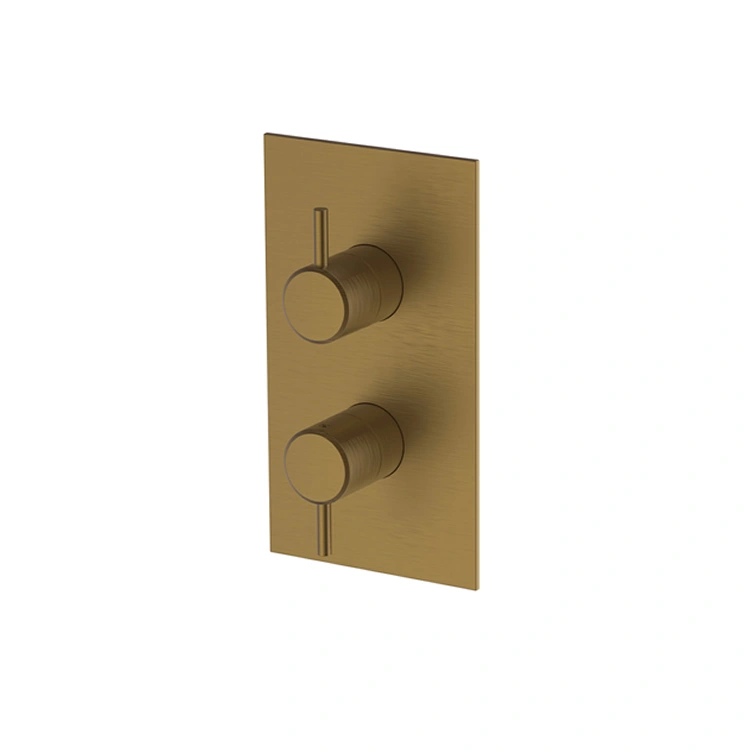 Photo of Britton Bathrooms Hoxton Brushed Brass Concealed Shower Valve with Diverter