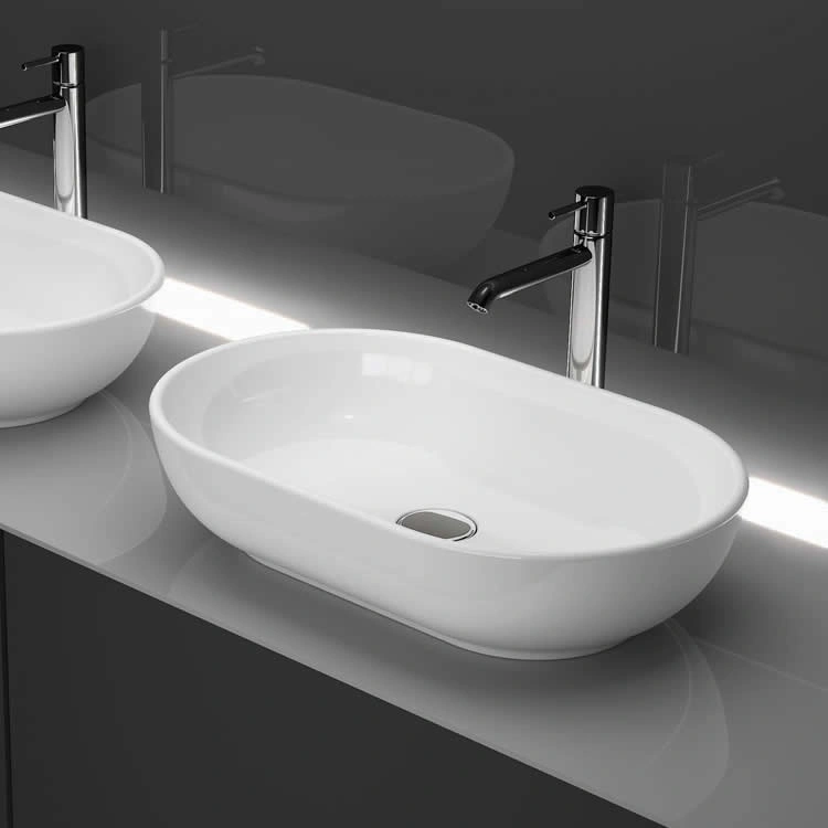 RAK Moon 550mm Oval Countertop Basin Sanctuary Bathrooms