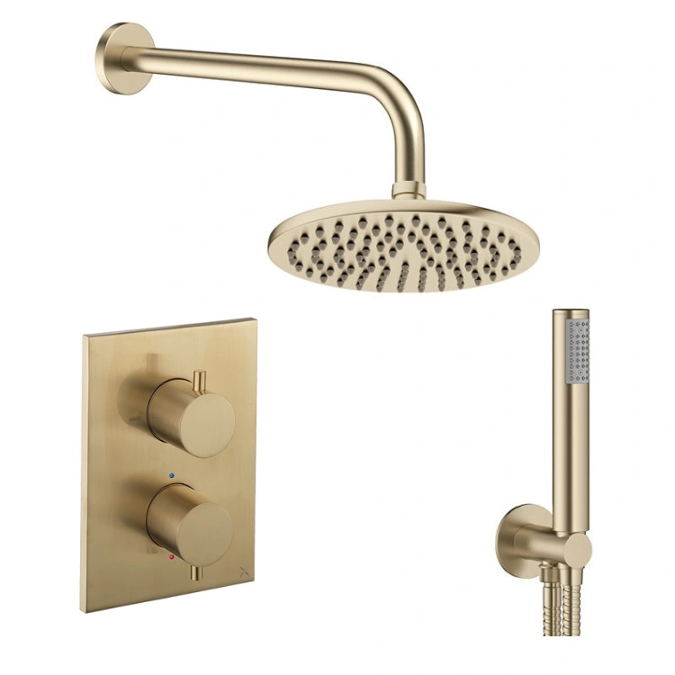 Crosswater MPRO Brushed Brass Shower Pack Sanctuary Bathrooms