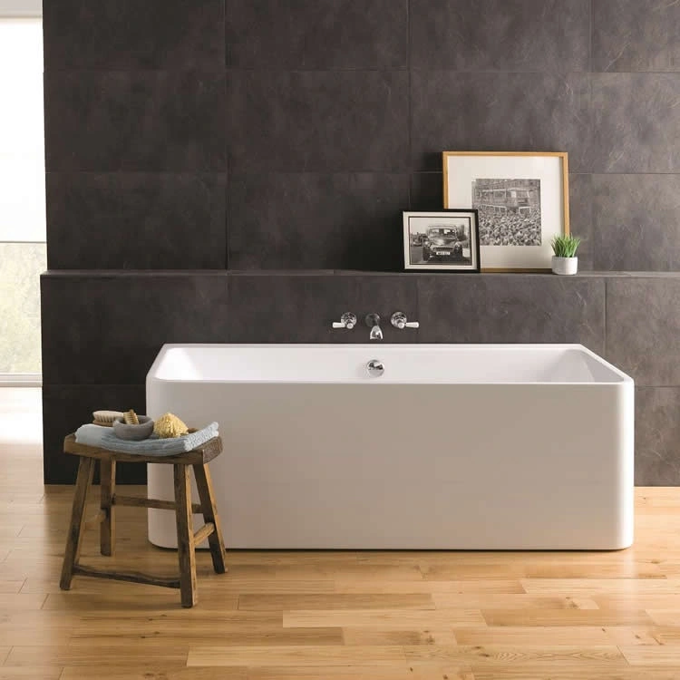 Bc Designs Murali 1720mm Back To Wall Freestanding Bath Bas022 Sanctuary Bathrooms - Bathroom Ideas With Freestanding Bath