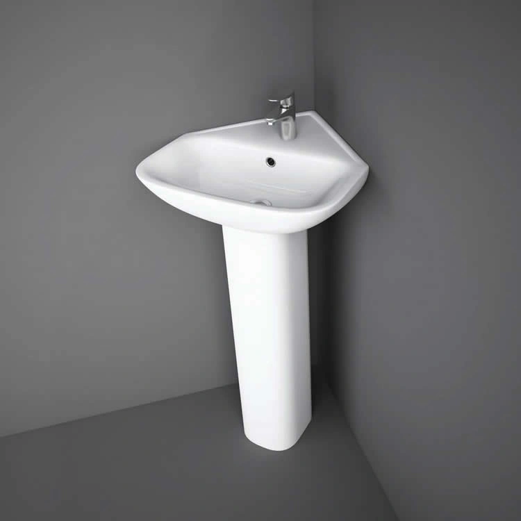 RAK Origin Corner Basin & Pedestal Sanctuary Bathrooms