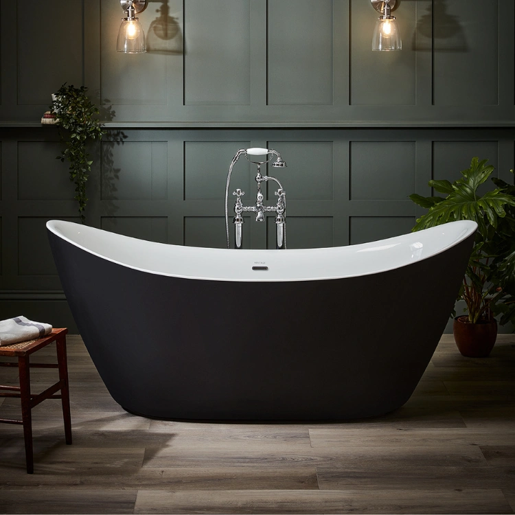Heritage Osterley Matt Black Double Ended Freestanding Bath Sanctuary