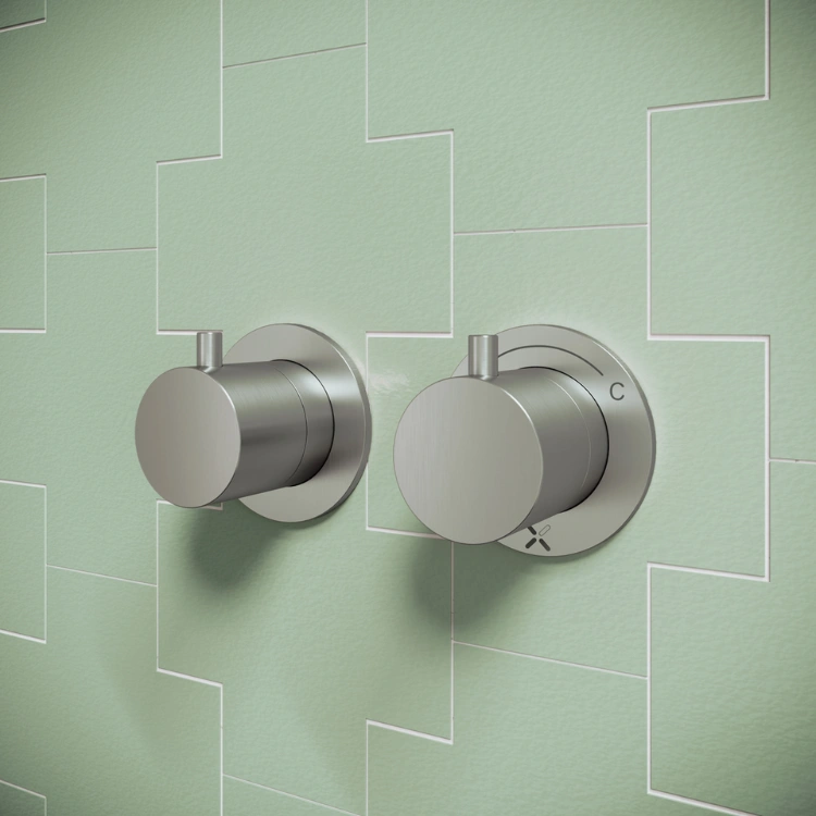 Crosswater Module Brushed Stainless Steel 2 Handle Shower Valve