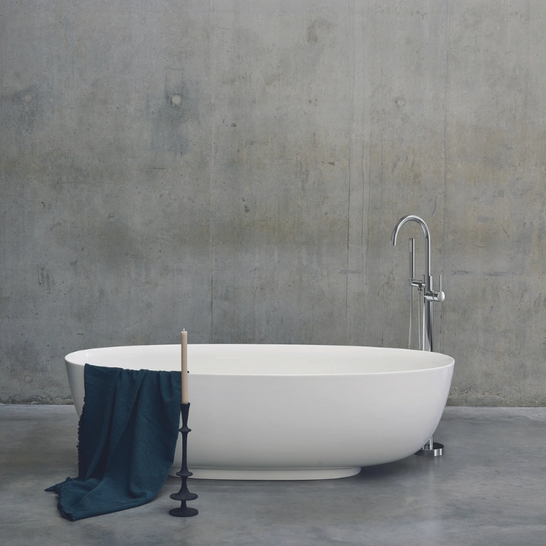 Clearwater Puro 1700mm Clear Stone Freestanding Bath