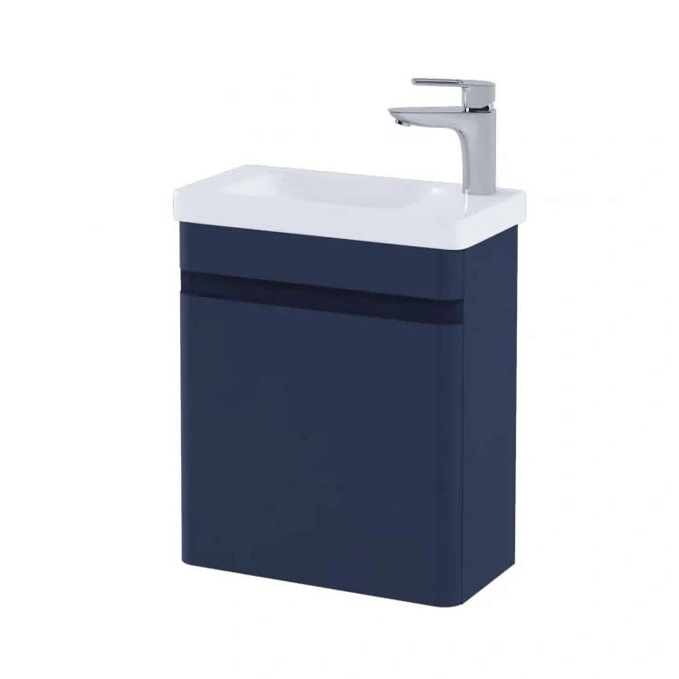 RAK Resort Denim Blue 450mm Cloakroom Vanity Unit & Basin Sanctuary Bathrooms
