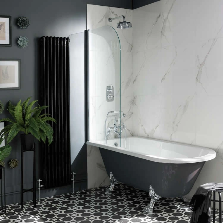 Bc Designs 1500mm Tye Freestanding Shower Bath Sanctuary Bathrooms - Small Bathroom With Freestanding Bath Ideas