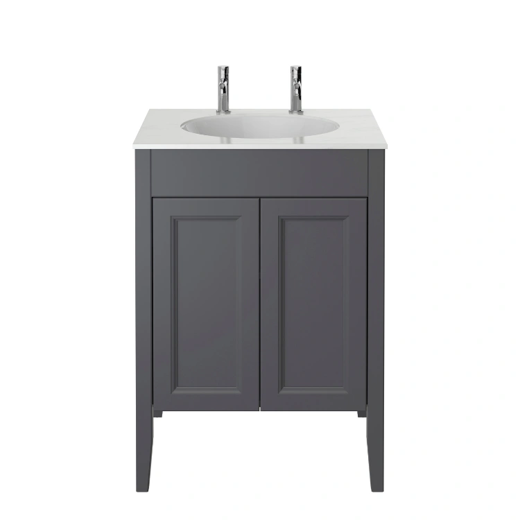 Heritage Caversham 600mm Graphite Freestanding Dorchester Vanity Unit