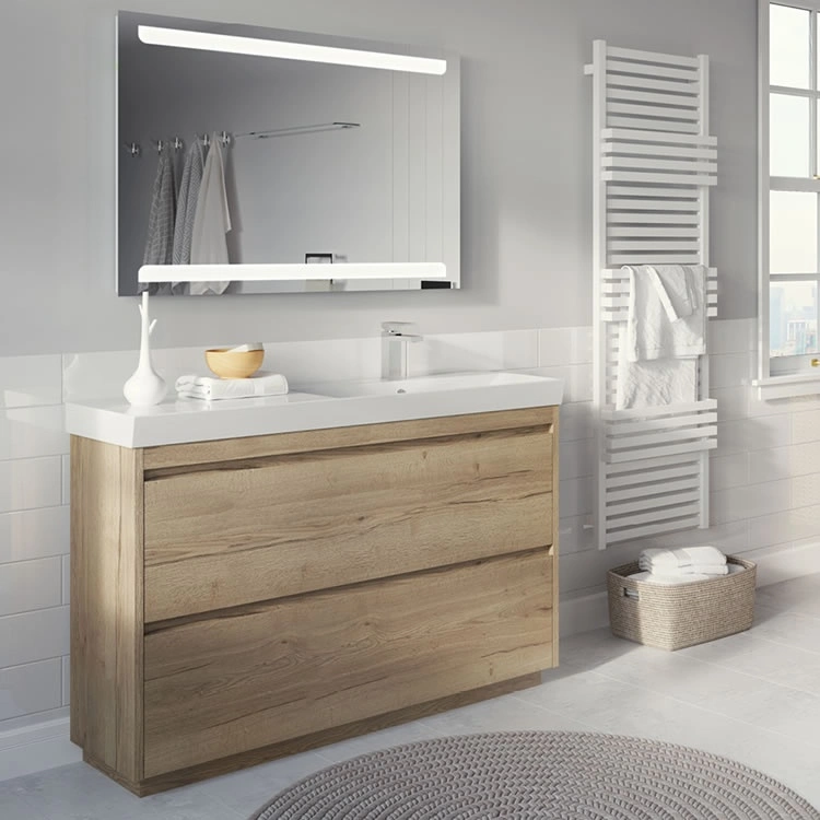 Crosswater Zion Windsor Oak 1200mm, Free Standing Bathroom Sink Vanity