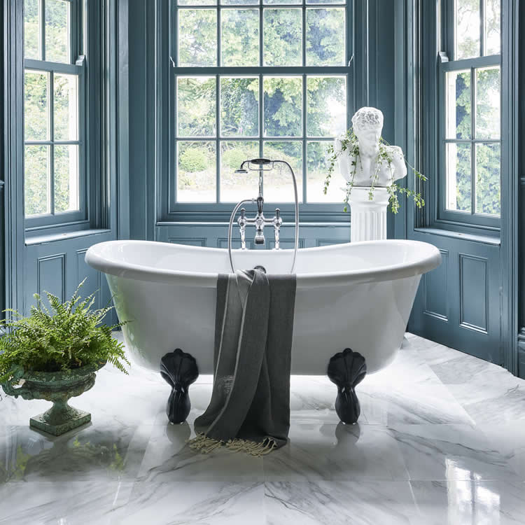Product Lifestyle image of Burlington Bateau 1640mm Double Ended Freestanding Bath