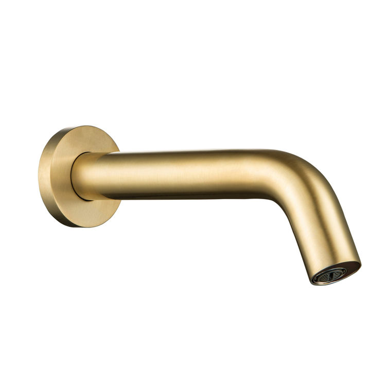 Product Cut out image of JTP Sensor Brushed Brass Wall Spout