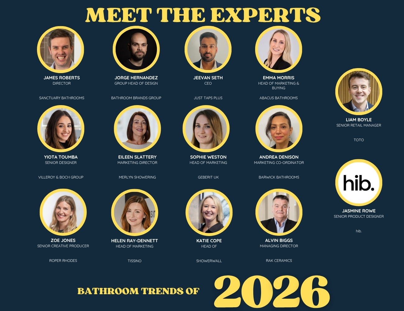 image showing experts contributing to bathroom trends 2026 guide