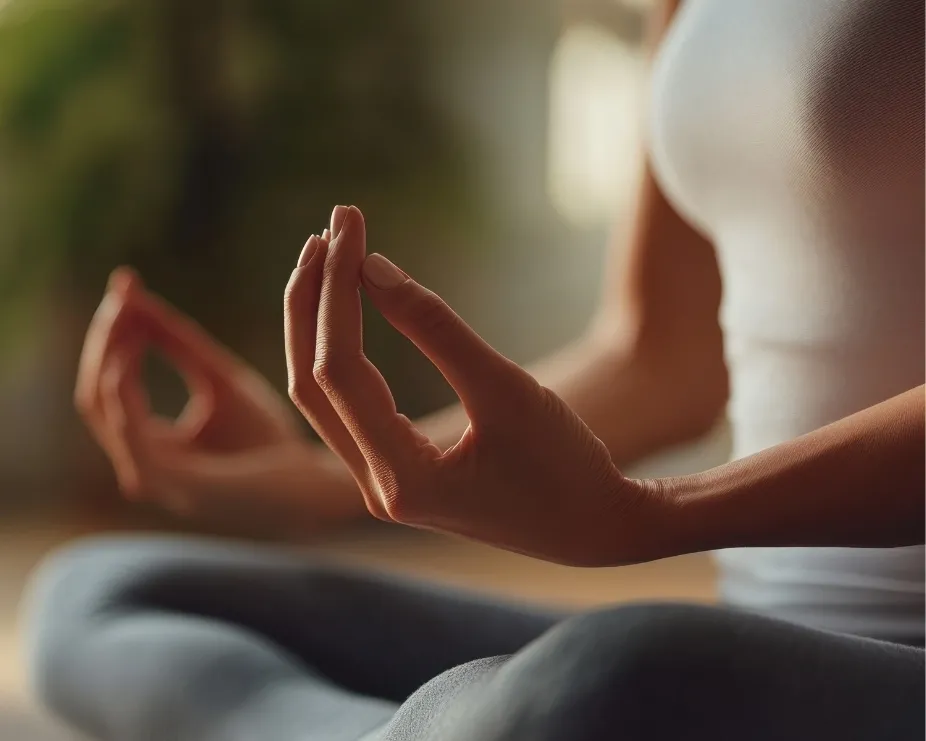 image of a person meditating