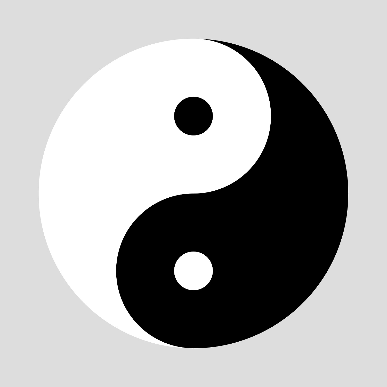 Cut out image of the Yin and Yang symbol
