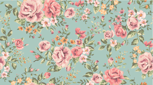 Close up image of floral wallpaper