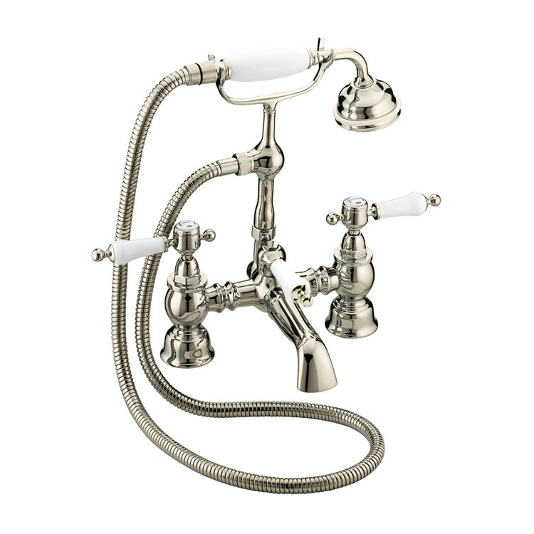 Product Cut out image of Heritage Glastonbury Vintage Gold Bath Shower Mixer