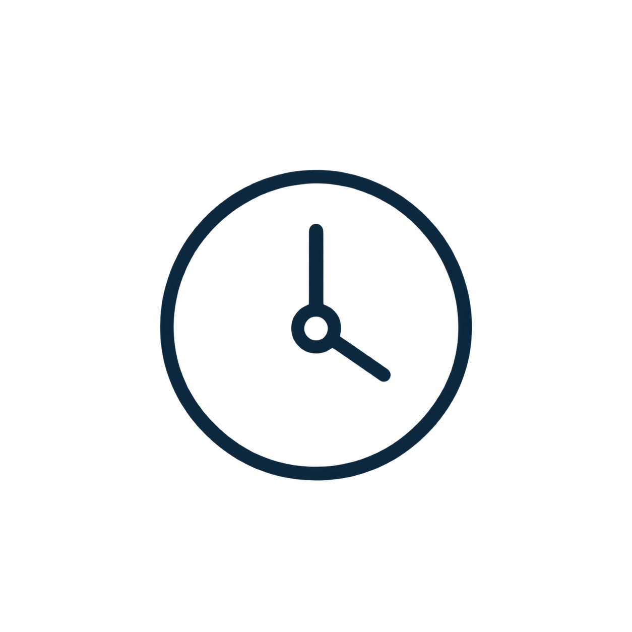 An icon of a clock for standard 3 to 7 working days standard delivery