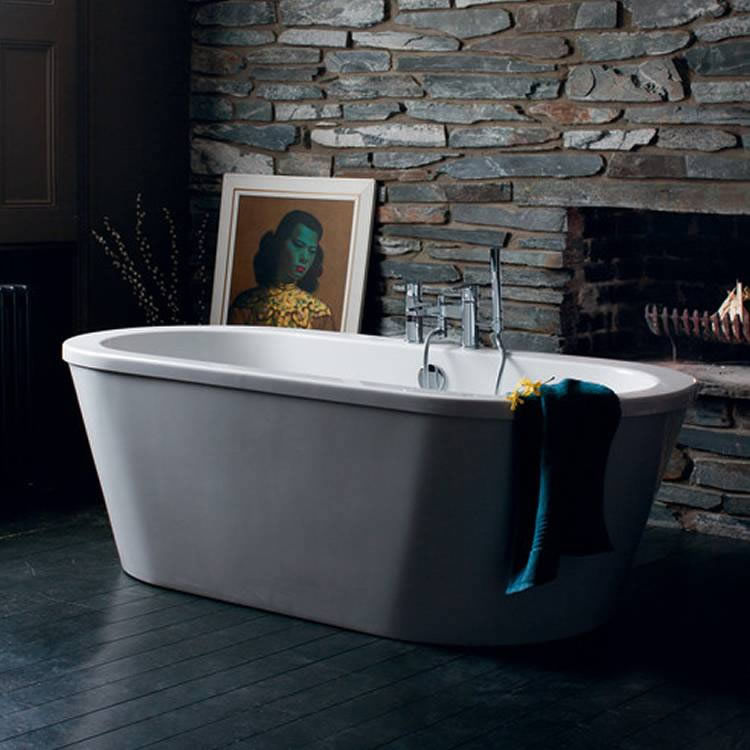 Product Lifestyle image of the Britton Cleargreen Nouveau Flat Top Freestanding Bath