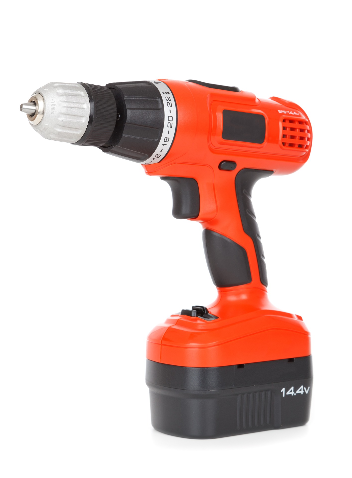 Cut out image of a battery operated electric drill