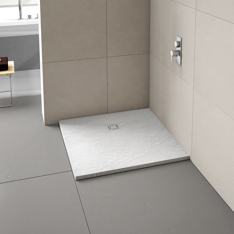 Digital image of a square shaped shower tray