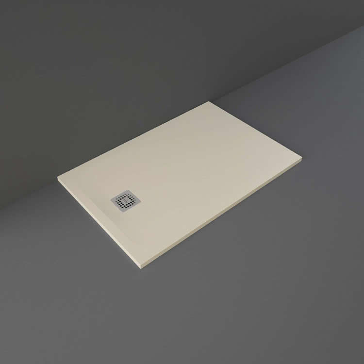 Cut out image of a rectangular acrylic shower tray with a cappuccino finish