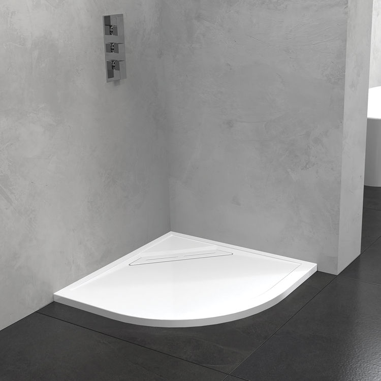 Digital image of a quadrant shower tray