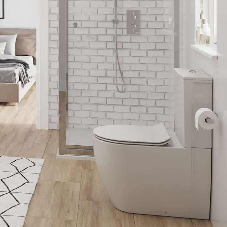 Product Lifestyle image of Crosswater Kai X Close Coupled Toilet, Cistern and Thin Soft Close Seat