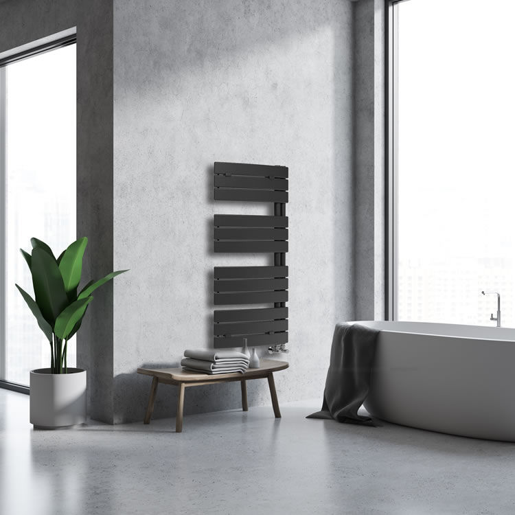 Product Lifestyle image of Lazzarini Pieve Anthracite Towel Radiator