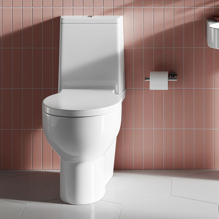 Product Lifestyle image of Britton Bathrooms Trim Close Coupled Toilet and Seat
