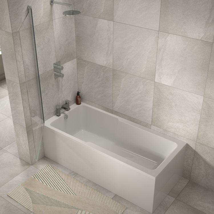 Product Lifestyle image of The White Space I-Bath 1700mm Single Ended Shower Bath