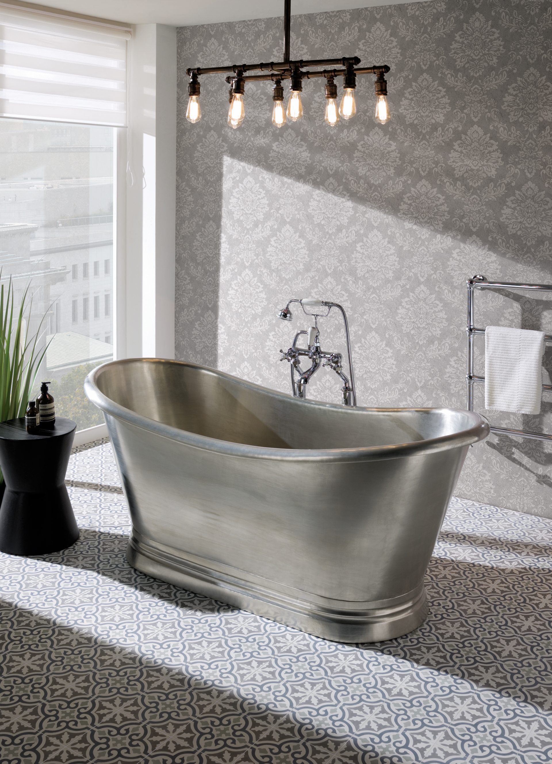 Product Lifestyle image of BC Designs 1500mm Tin Freestanding Boat Bath