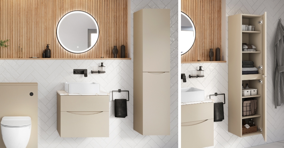lifestyle image of the Crosswaters Glide Vanity Unit & Cabinet