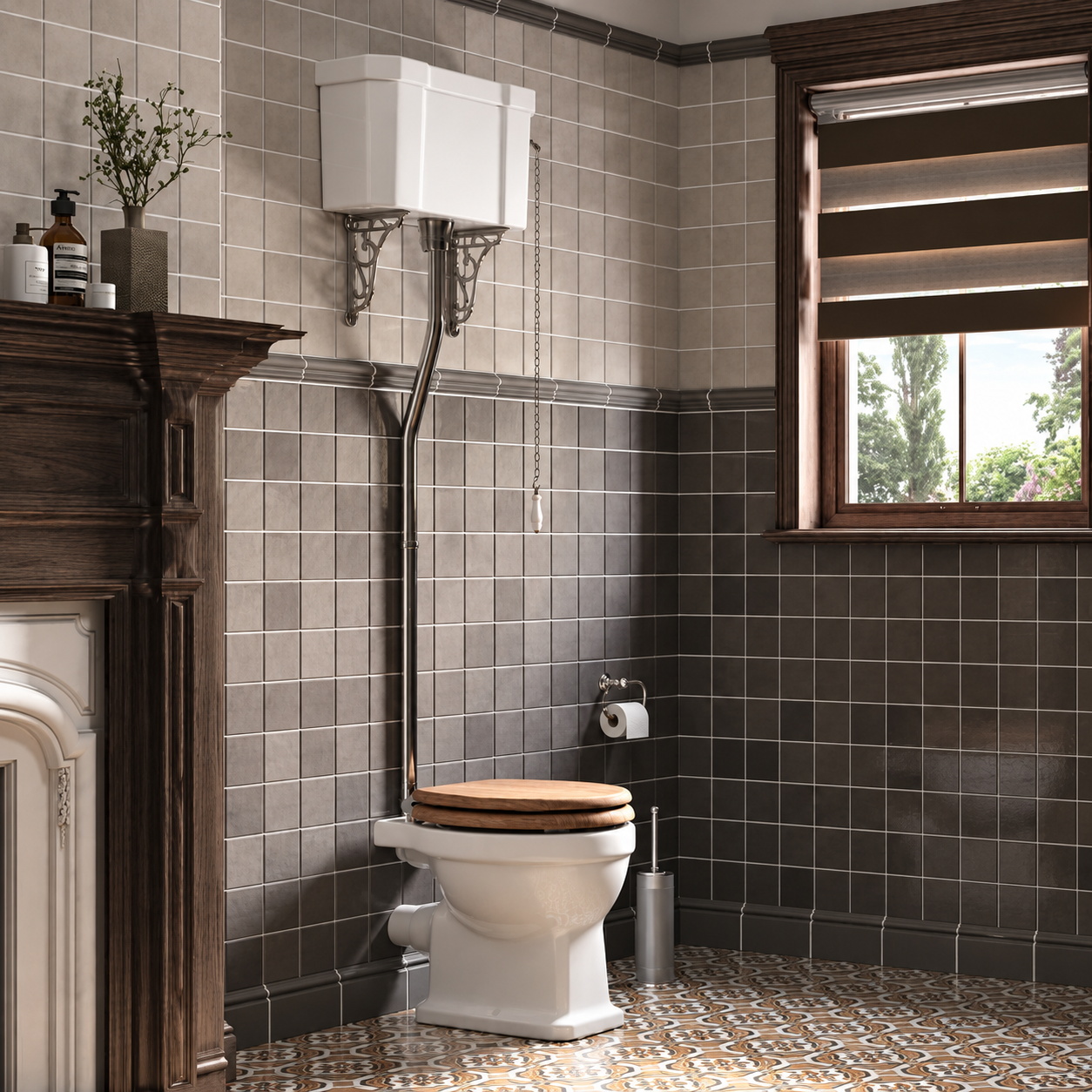 Lifestyle image of the Imperial Lichfield High Level Toilet & Cistern