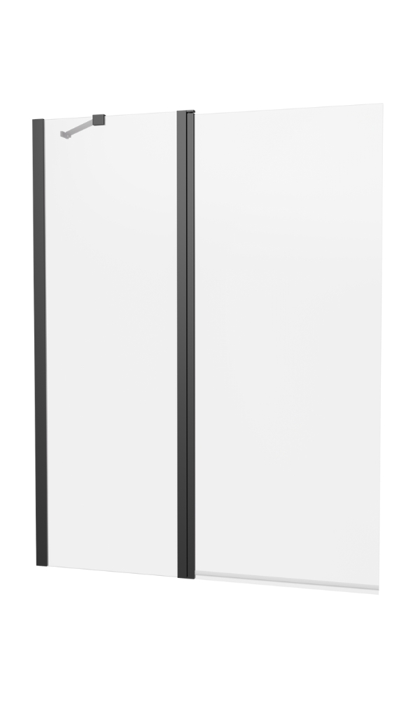 Cut out image of a hinged bath shower screen