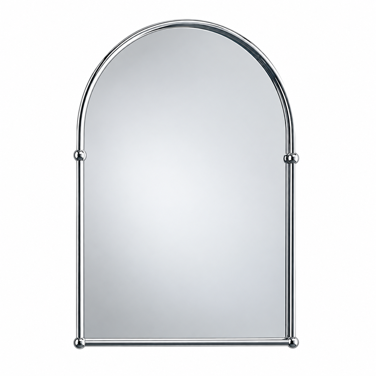 A Heritage Arched Mirror in Chrome