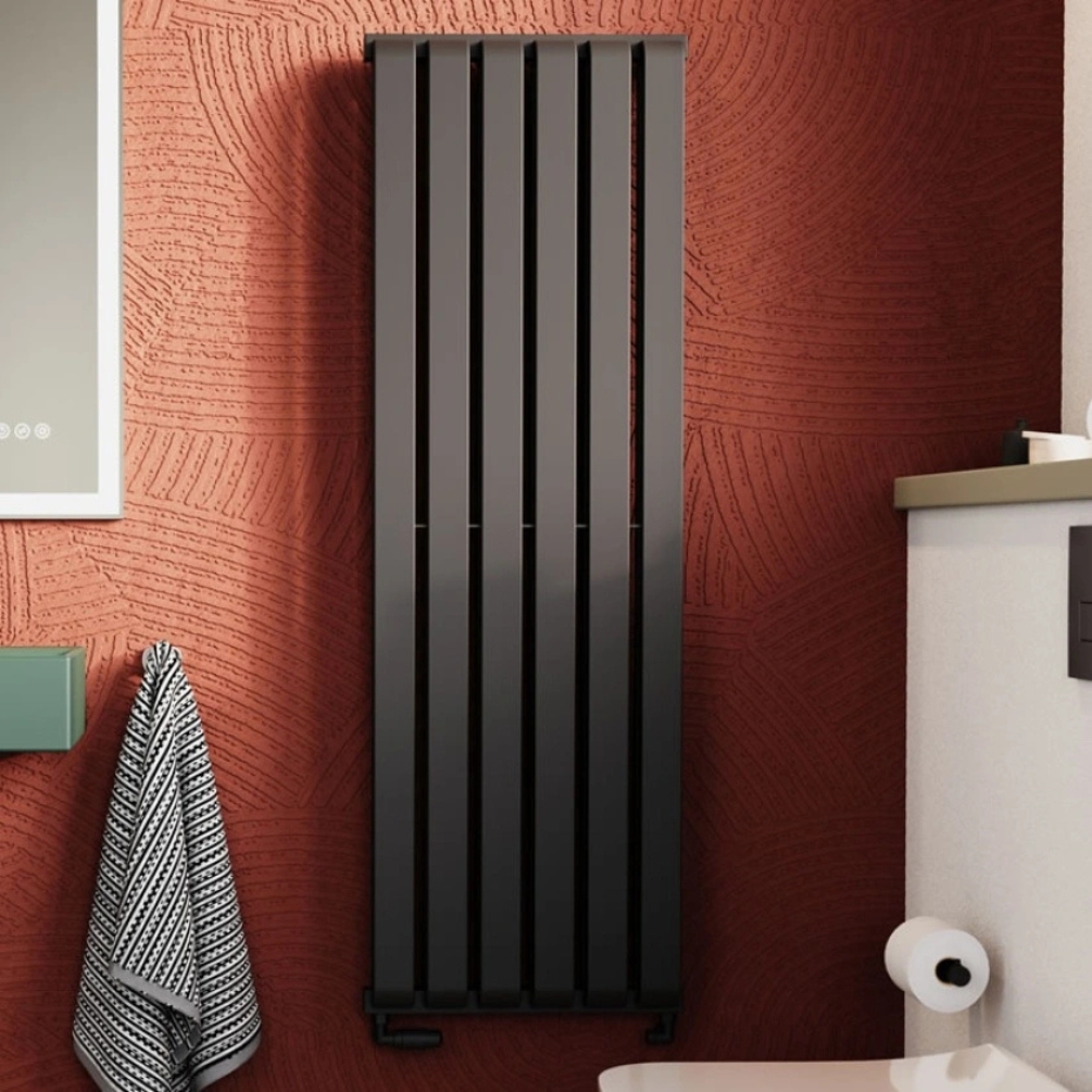 Lifestyle image of the Crosswater Limit Metallic Black Towel Radiator