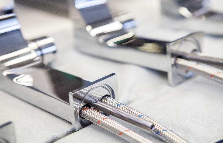 Close up image of the inside of a tap being assembled