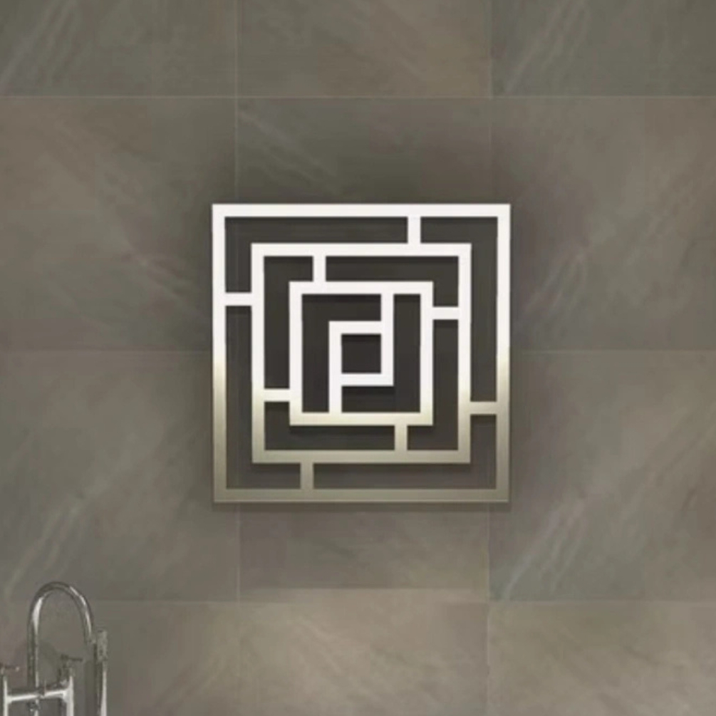 Lifestyle image of the Radox Maze 690mm x 690mm Stainless Steel Designer Heated Radiator