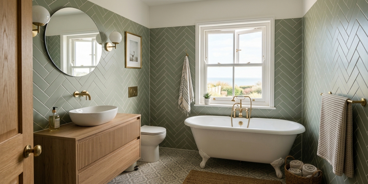 An example of an AI bathroom image made using Google Gemini