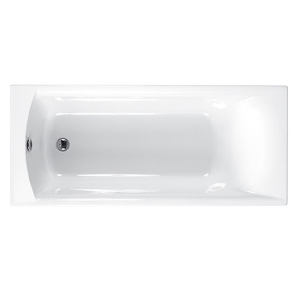 Cut out image of a straight bath